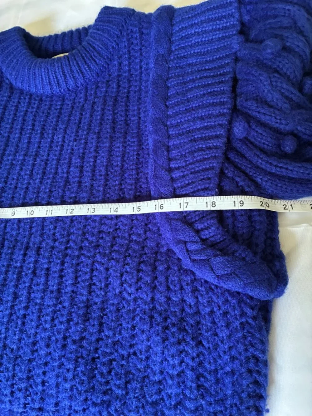 FARM Rio Cobalt Blue Braided Sweater - Picture 7 of 11